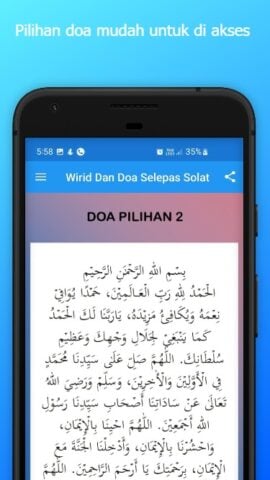 Wirid Dan Doa Selepas Solat per Android