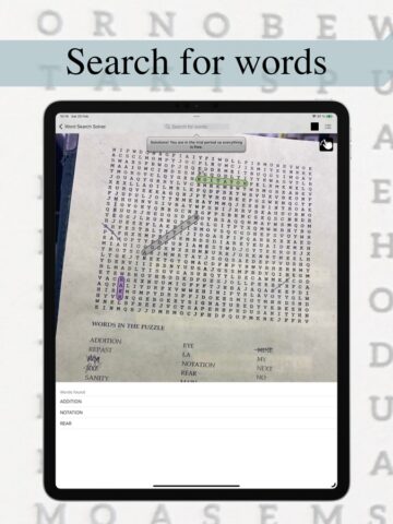 iOS용 Word Search Scanner and Solver