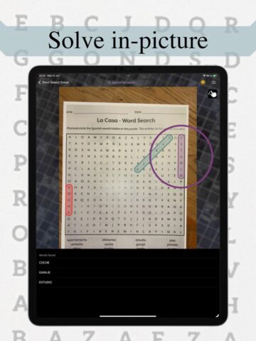 Word Search Scanner and Solver para iOS