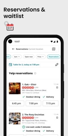 Yelp: Food, Delivery & Reviews для Android