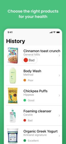 iOS 用 Yuka – Food & Cosmetic Scanner