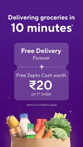 Android 用 Zepto:10-Min Grocery Delivery*