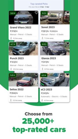 Android 版 Zoomcar: Car rental for travel