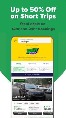 Android 版 Zoomcar: Car rental for travel