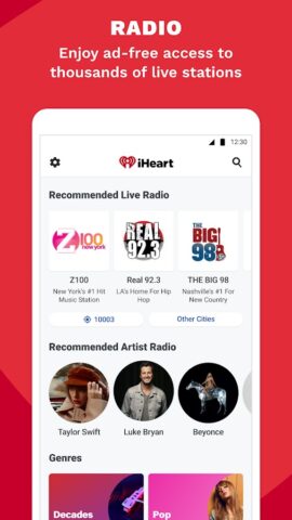 Android 用 iHeart: Radio, Podcasts, Music