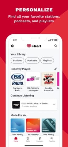 iOS 用 iHeart: Radio, Podcasts, Music