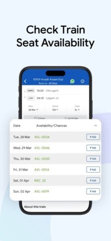 iOS 版 ixigo Train Booking PNR Status