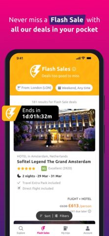 lastminute.com – Travel Deals สำหรับ iOS
