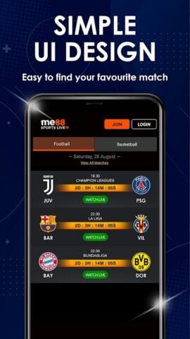 me88 Sports Live TV cho Android