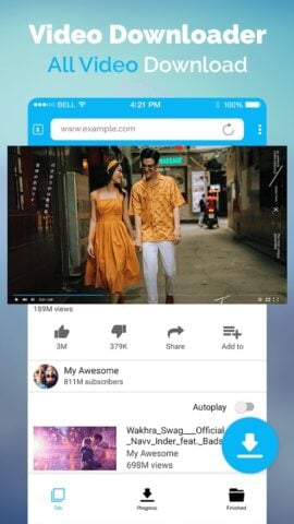 mp4 video downloader لنظام Android