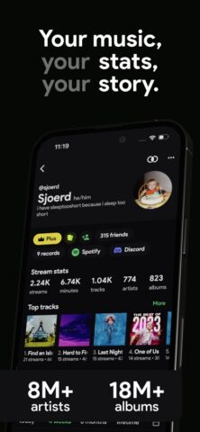 iOS 用 stats.fm for Spotify Music App