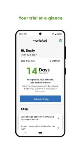 tryCricket by Cricket Wireless لنظام Android