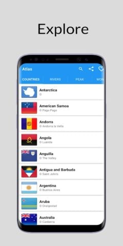 Carte du monde Atlas 2024 pour Android