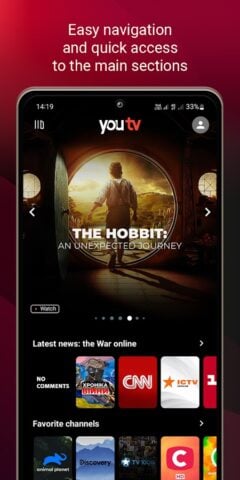 youtv – 400+ ТВ каналов и кино para Android