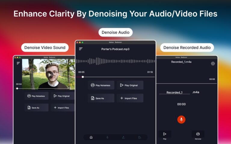 Audio Noise Reducer & Recorder لنظام iOS
