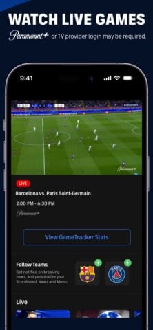 iOS 版 CBS Sports App: Scores & News