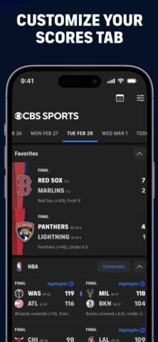 CBS Sports App: Scores & News per iOS