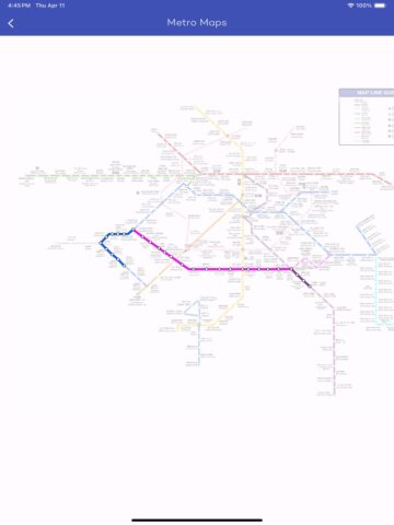 Delhi Metro Route Map and Fare per iOS