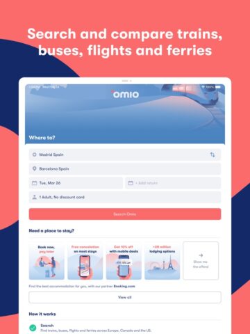 Omio: Trains, buses & flights لنظام iOS