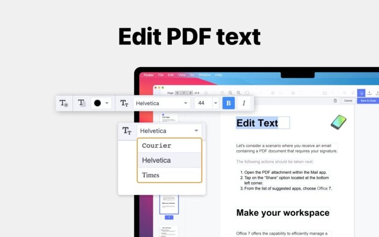 Modifier PDF pour iOS