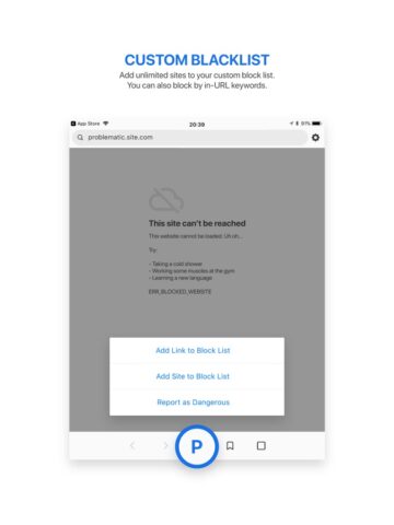 Purity — Porn Block Browser для iOS — скриншот 2
