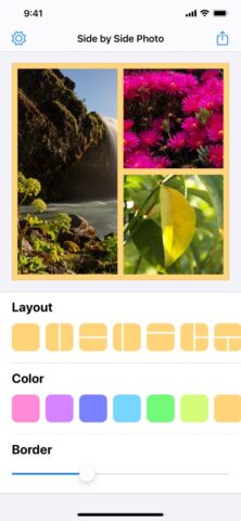 Side by Side Photo Editor Grid для iOS — скриншот 1