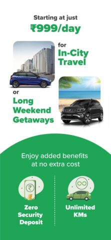 Zoomcar: Car rental for travel pour iOS