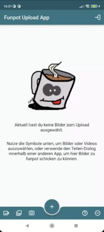 funpot Upload App для Android — скриншот 1