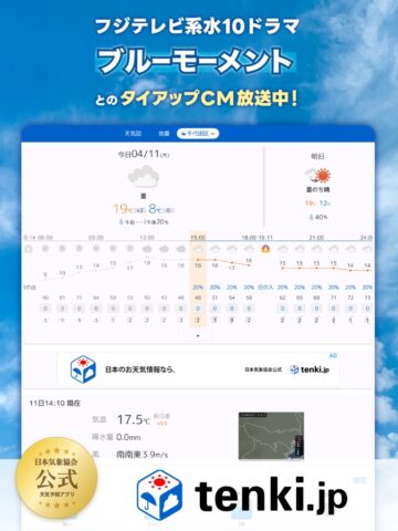 tenki.jp 日本気象協会の天気予報アプリ・雨雲レーダー für iOS