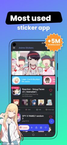 +999K Anime Stickers WASticker для Android — скриншот 2
