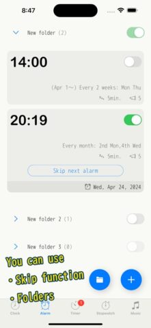 Alarm & Timer для iOS — скриншот 2