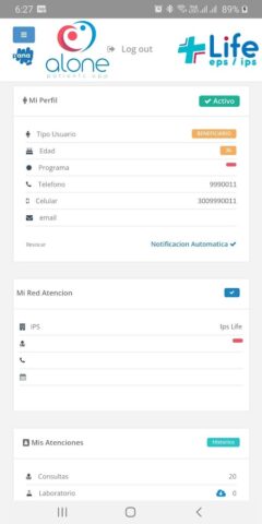 Alone Patients App для Android — скриншот 3