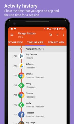 App Usage — Управление/Слежка для Android — скриншот 1