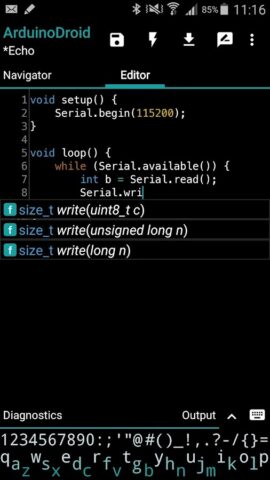ArduinoDroid — Arduino/ESP IDE для Android — скриншот 1