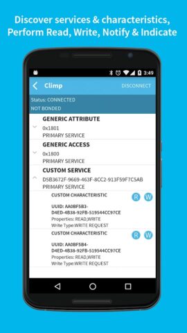 BLE Scanner (Connect & Notify) для Android — скриншот 5