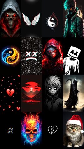 Черные обои HD для Android — скриншот 1