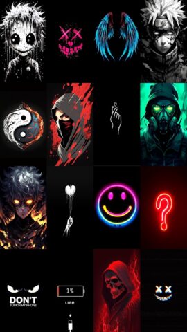 Черные обои HD для Android — скриншот 2