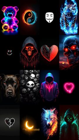 Черные обои HD для Android — скриншот 4