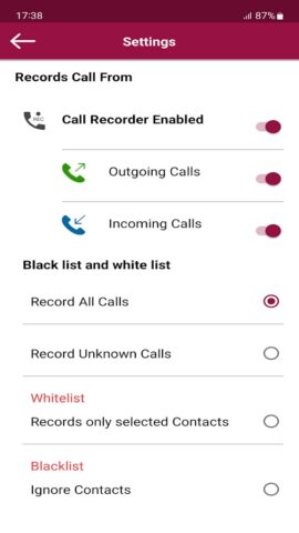 автоответчик для Android — скриншот 5