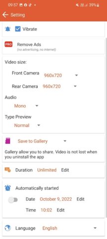 Camera BR: выключить экран для Android — скриншот 4