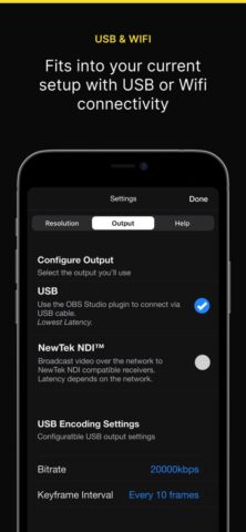 Camera for OBS Studio для iOS — скриншот 5