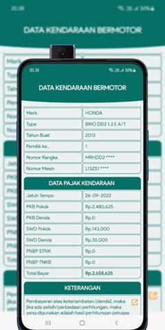 Cek Pajak STNK Kaltim для Android — скриншот 4
