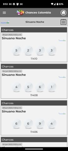 Chances Colombia для Android — скриншот 3