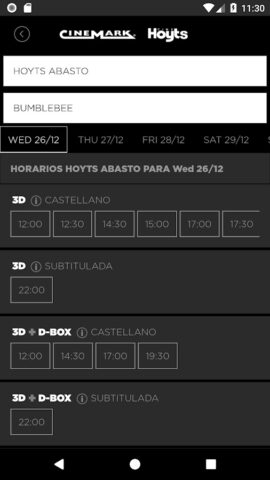 Cinemark Argentina для Android — скриншот 2