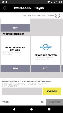 Cinemark Argentina для Android — скриншот 3