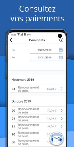 Compte ameli для Android — скриншот 4