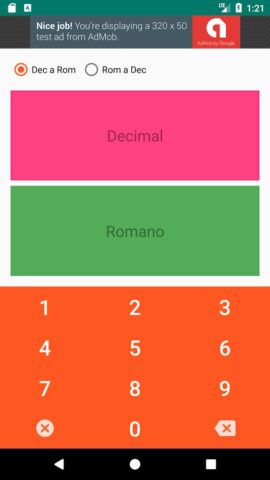 Convertidor Números Romanos для Android — скриншот 1