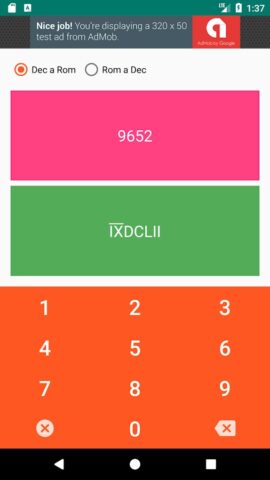 Convertidor Números Romanos для Android — скриншот 2