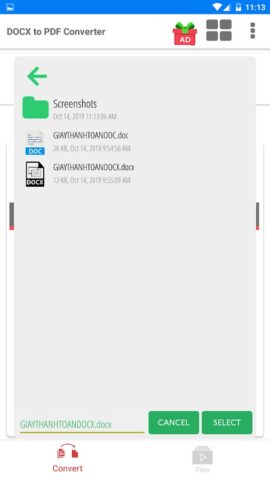 DOCX to PDF Converter — скриншот 2