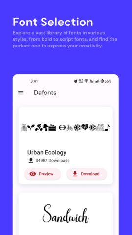 DaFont — Fonts Installer для Android — скриншот 1